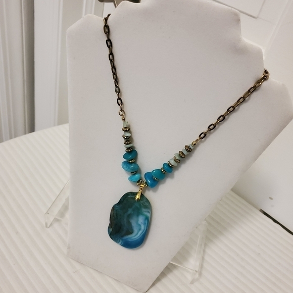 Source Unknown Jewelry - Fashion Jewelry necklace blue/gold